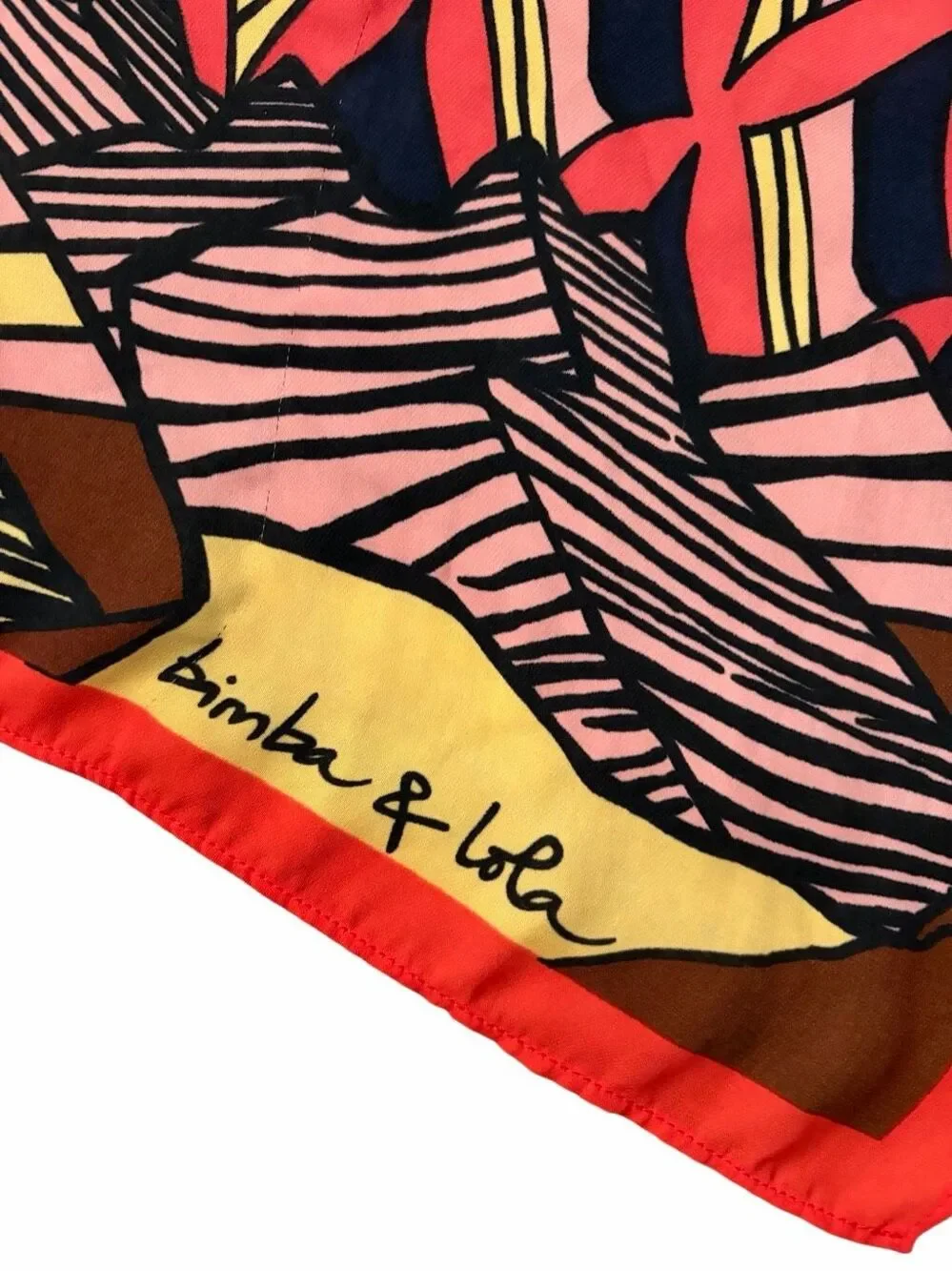 Bimba y Lola Oversized 46” Celestial Surrealist Scarf Sun Moon Cupid